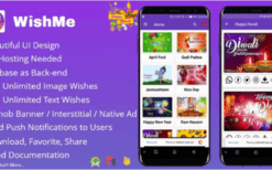 WishMe v1.5 Festival Wishes Android App With Firebase Back-end
