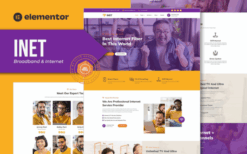 Inet – Broadband & Internet Service Provider Elementor Pro Template Kit