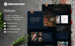 Dishszo – Restaurant & Cafe Elementor Template Kit