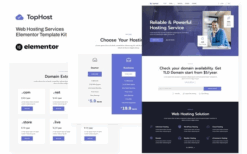 TopHost – Web Hosting Services Elementor Template Kit