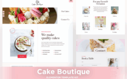 Cake Boutique – Cake Elementor Template Kit
