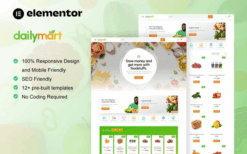 DailyMart – Grocery Store Elementor Template Kit