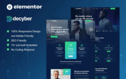Decyber – Cyber Security Services Elementor Template Kit