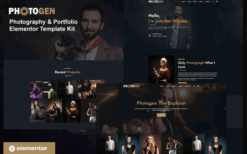 Photogen – Photography & Portfolio Elementor Template Kit
