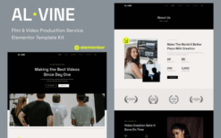 Alvine – Film & Video Production Service Elementor Template Kit