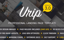 Urip v3.0 Professional Landing Page With HTML Builder