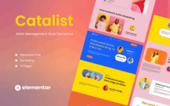 Catalist – Artist Management Elementor Template Kit