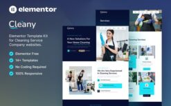 Cleany – Cleaning Service Company Elementor Template Kit