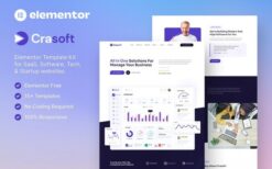 Crasoft – SaaS & Tech Startup Company Elementor Template Kit