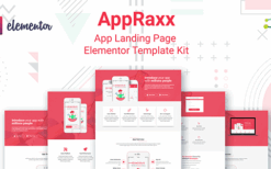 AppRaxx – App Landing Page Elementor Template Kit