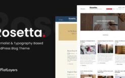 Rosetta (v1.5) Minimalist & Typography Based WordPress Blog Theme