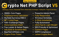 Crypto Net (v6.1) CoinMarketCap, Prices, Chart, Exchanges, Crypto Tracker, Calculator & Ticker PHP Script