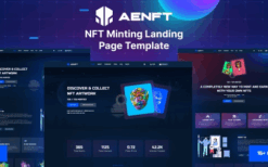 Aenft – NFT Minting or Collection Landing Page HTML Template