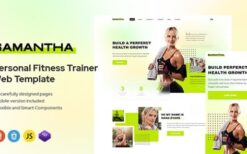 Samantha – Personal Trainer & Fitness Gym Template