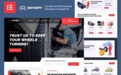 Motorfy – Car Service & Maintenance Elementor Template Kit