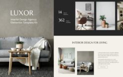 Luxor – Interior Design Agency Elementor Template Kit