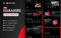 Harahire – Seafood Elementor Pro Template Kit