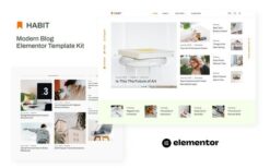 Habit – Modern Blog Elementor Template Kit