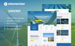 Greenio – Green Energy & Technology Company Elementor Template Kit