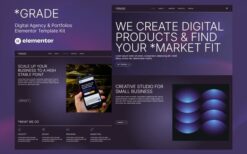 Grade – Creative Agency & Portfolios Elementor Template Kit