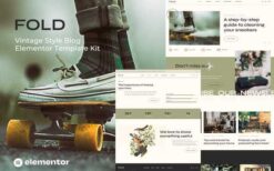 Fold – Vintage Style Blog Elementor Template Kit