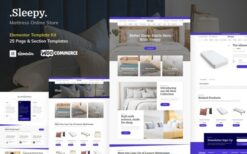 Sleepy – Mattress & Bedding Online Store Elementor Pro Template Kit