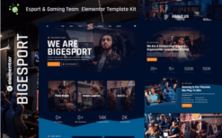 Bigesport – Esport & Gaming Team Elementor Template Kit