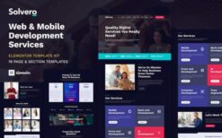 Solvero – Web & Mobile Development Service Elementor Template Kit