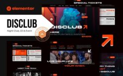 Disclub – Night Club DJ & Events Elementor Pro Template Kit