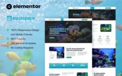 Aquaspace – Fish Aquarium & Aquascape Service Elementor Template Kit