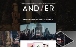 Andier v1.2.2 Responsive One & Multi Page Portfolio Theme