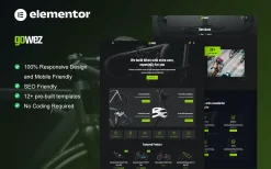 Gowez – WooCommerce Bike Shop & Bike Service Elementor Template Kit