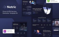 Netric – Proxy & VPN Services Elementor Template Kit
