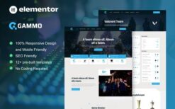 Gammo – Esports Team & Gaming Elementor Pro Template Kit