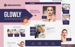 Glowly – Nail Salon & Beauty Care Elementor Template Kit