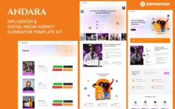 Andara – Influencer & Social Media Agency Template Elementor