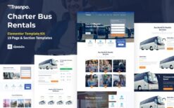 Transpo – Charter Bus Rental Company WordPress Elementor Template Kit