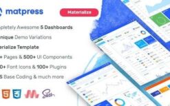 MatPress v1.0.0 Materialize Admin Template