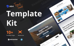 Advi – Creative Tour and Travel Elementor Pro Template Kit