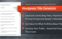 WordPress Title Generator Plugin v1.1.0