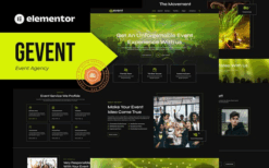Gevent – Event Agency Elementor Template Kit