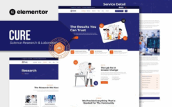 Cure – Science Research & Laboratory Elementor Template Kit