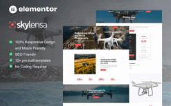 Skylensa – Aerial Photography & Videography Elementor Template Kit