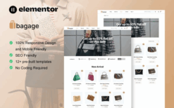 Bagage – Woocommerce Bag Store Elementor Pro Template Kit