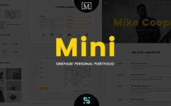 Mini (v1.6.9) Onepage Personal Portfolio Theme