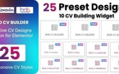 BWD CV Builder for Elementor v1.0