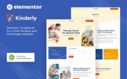 Kinderly – Child Therapist & Psychologist Elementor Template Kit