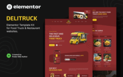Delitruck – Food Truck & Restaurant Elementor Template Kit