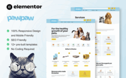 PawPaw – WooCommerce Pet Shop & Pet Care Elementor Template Kit