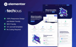 Xtechious – Saas & Digital Tech Company Elementor Template Kit